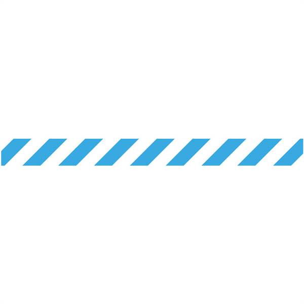 Striscia di demarcazione adesiva - 9x100 cm - bianco/azzurro
