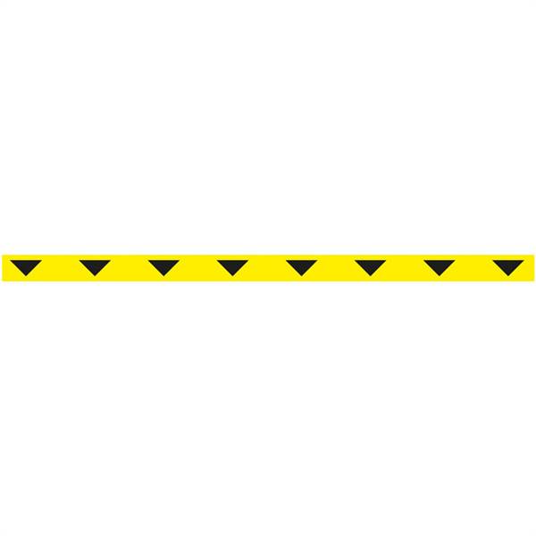 Striscia di demarcazione adesiva - 5x100 cm - giallo con frecce