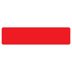 conf. 10 sticker rettangolari - 20x5 cm, rosso