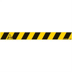 Linea adesiva antiscivolo per pavimenti - 1,5 m di distanza, giallo/nero