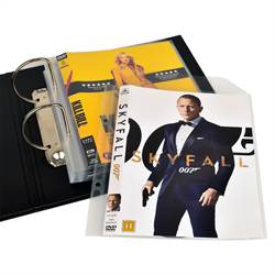 Pacchetto DVD - 100 tasche porta DVD singoli, 4 raccoglitori