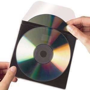 Selvklæbende CD lommer med beskyttende indlæg